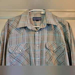 Vintage Rock Creek Ranch Men's Western Pearl Snap Shirt